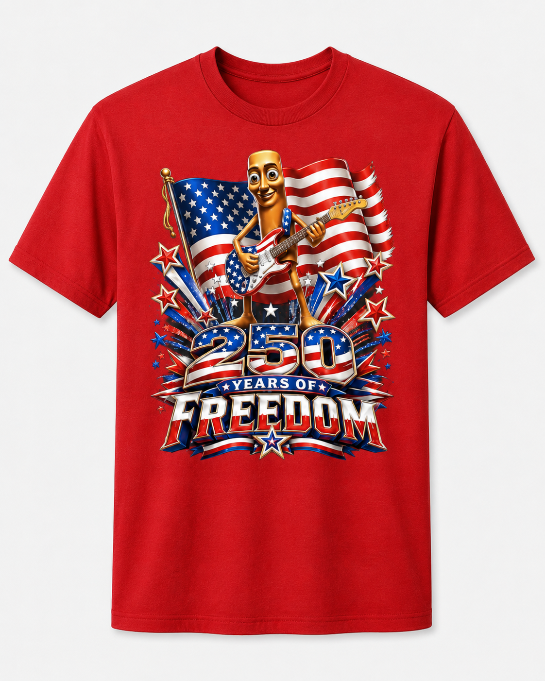 USA 250 Years of Freedom 4th of July Brainrot Meme T-Shirt