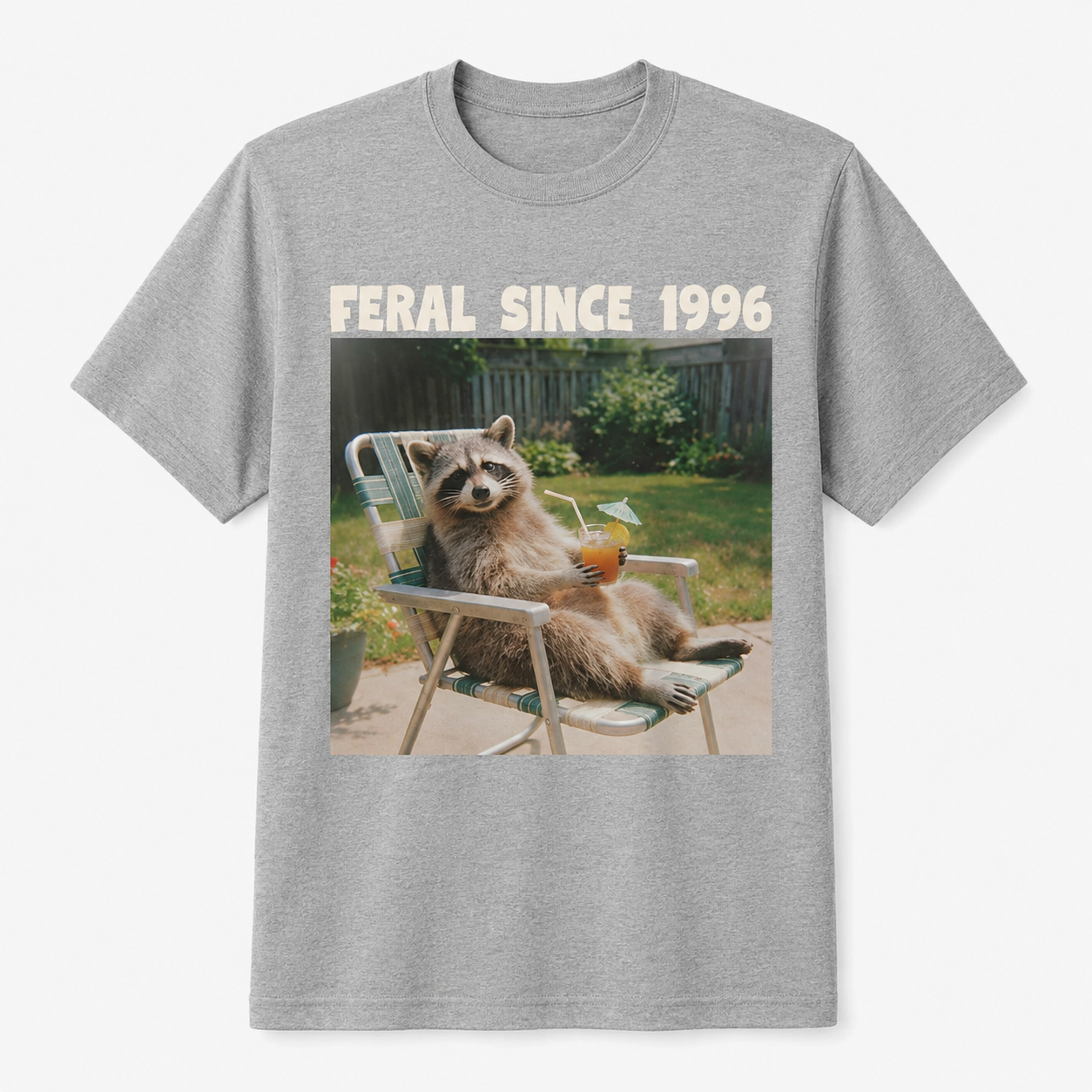30Th Birthday 30 Years Old Funny Raccoon Feral Since 1996 Shirt