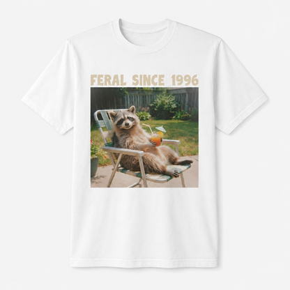 30Th Birthday 30 Years Old Funny Raccoon Feral Since 1996 Shirt
