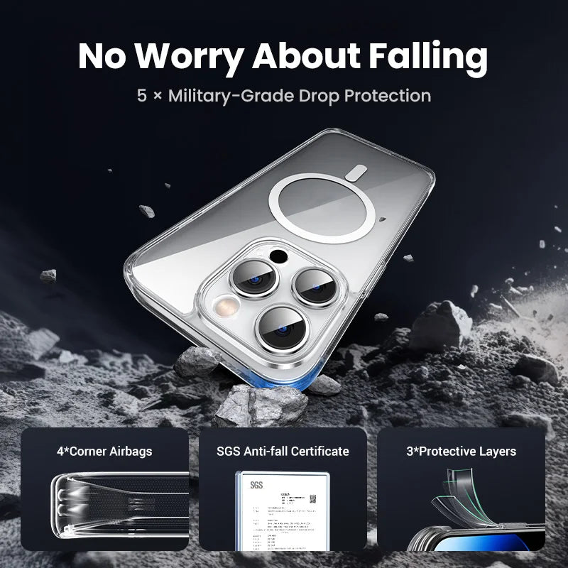 Ugreen Magnetic Case Iphone 17 16 15 14 13 Pro Max Shockproof Cover Plus 16pro Macsafe Tpu Cases