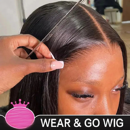 Bone Straight Lace Front Wig – Brazilian Human Hair, 250% Density, 13x4 & 13x6 HD Lace