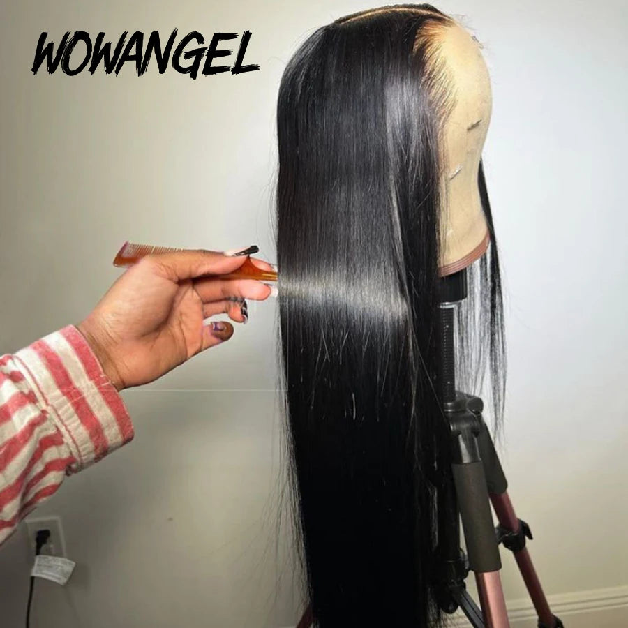 Wow Angel Hd Lace Front Wigs 250 13x6 Straight Hair Invisible Melt Skin Human Wig