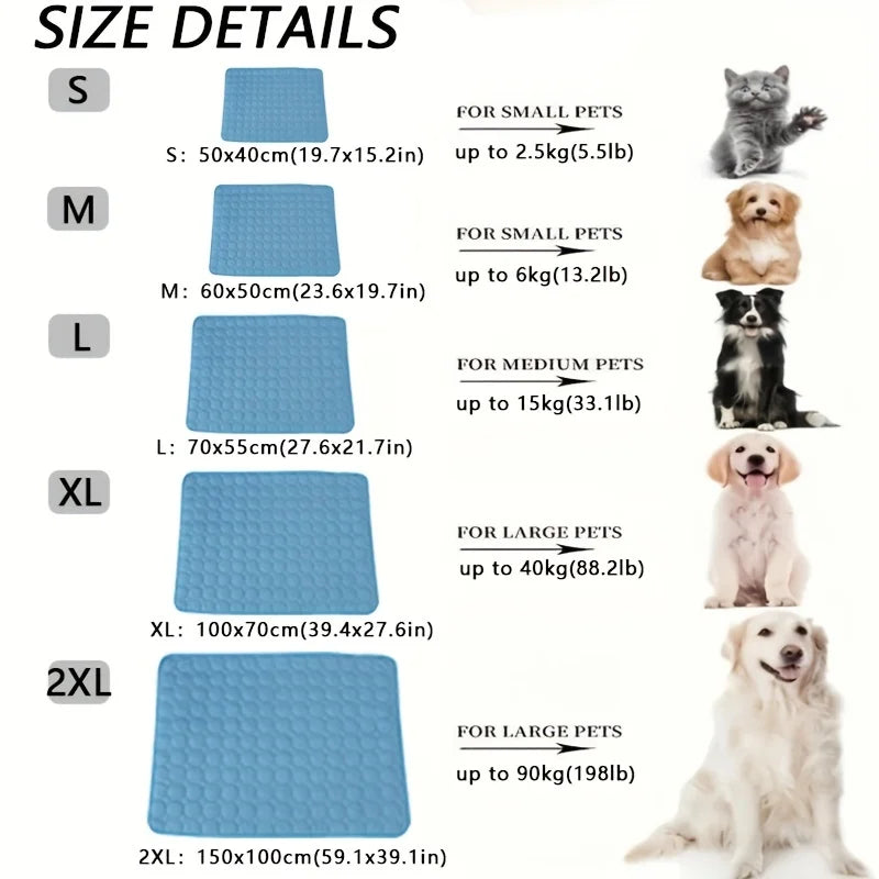 Dog Cooling Mat – Summer Self-Cooling Pad for Dogs & Cats