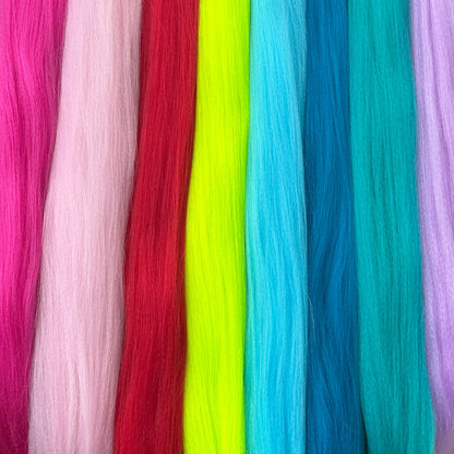Synthetic 28inch Long Straight Ponytail Purple Diy Braided Rubber Band Halloween Hair Accessories
