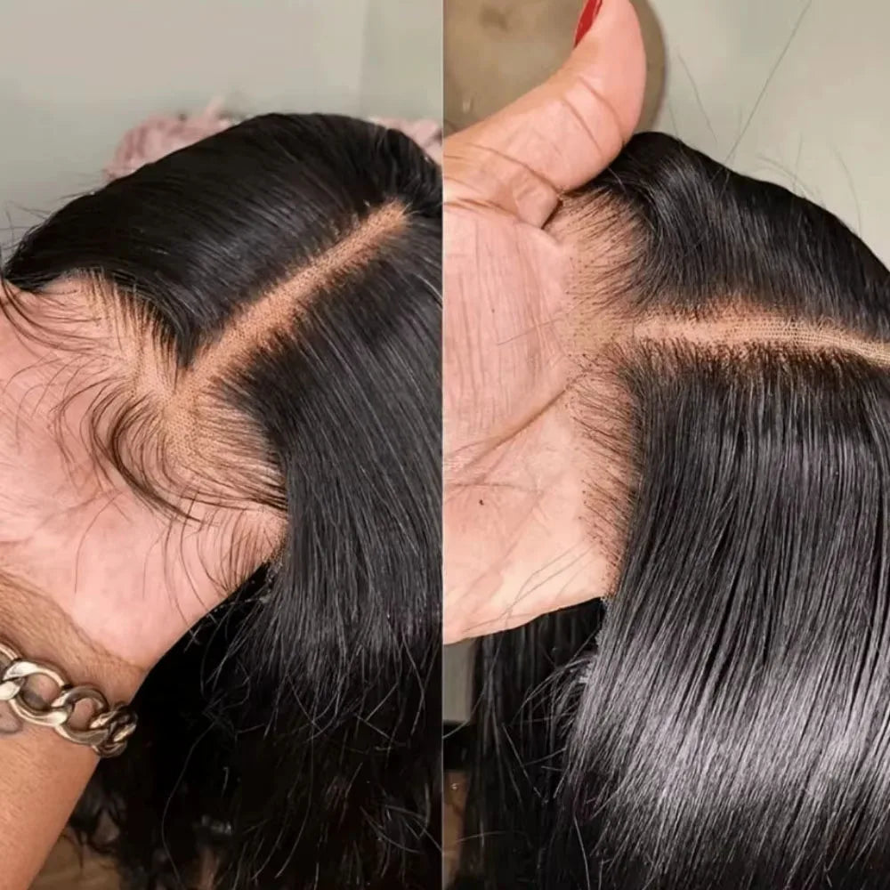 Bone Straight Lace Front Wig – Brazilian Human Hair, 250% Density, 13x4 & 13x6 HD Lace