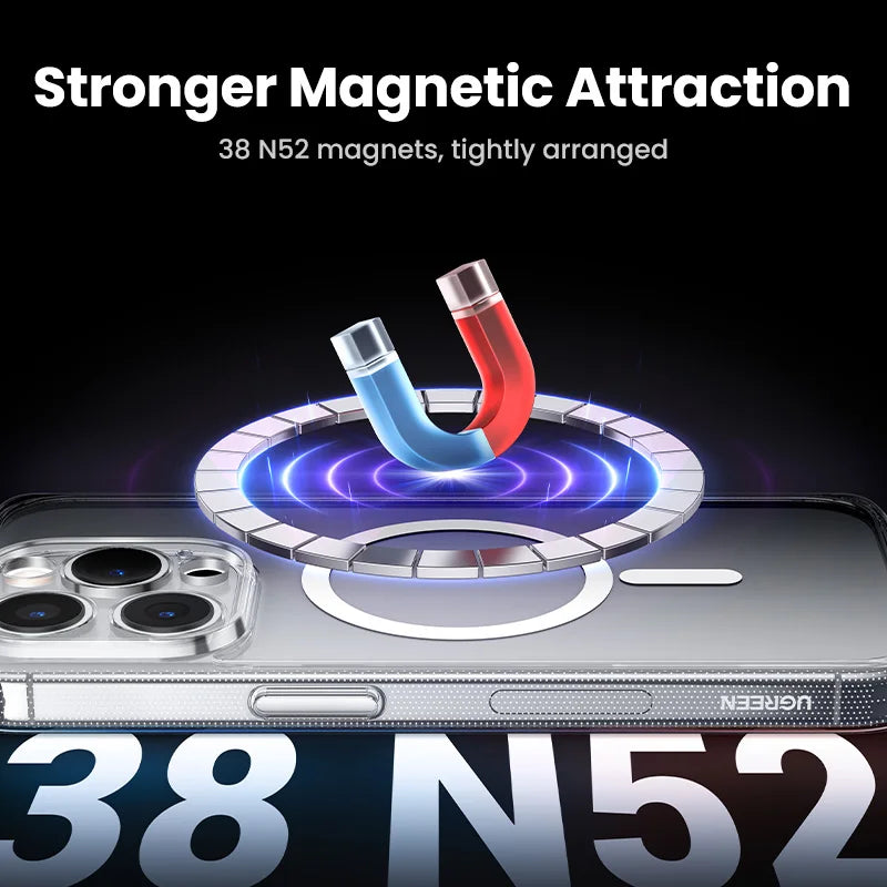 Ugreen Magnetic Case Iphone 17 16 15 14 13 Pro Max Shockproof Cover Plus 16pro Macsafe Tpu Cases