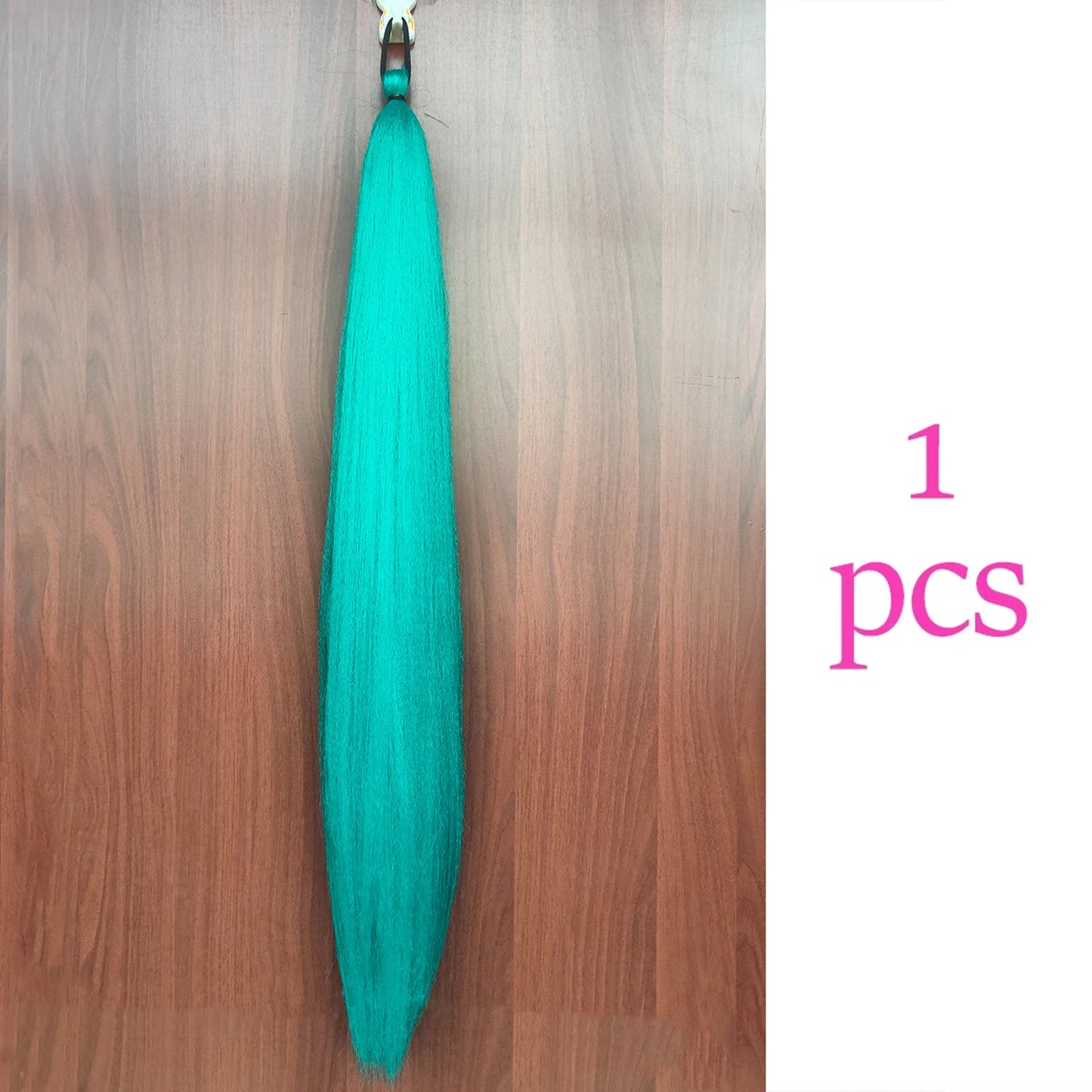 Synthetic 28inch Long Straight Ponytail Purple Diy Braided Rubber Band Halloween Hair Accessories