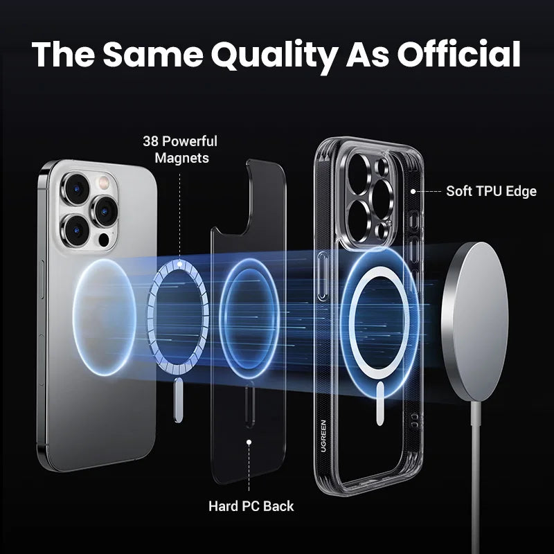 Ugreen Magnetic Case Iphone 17 16 15 14 13 Pro Max Shockproof Cover Plus 16pro Macsafe Tpu Cases