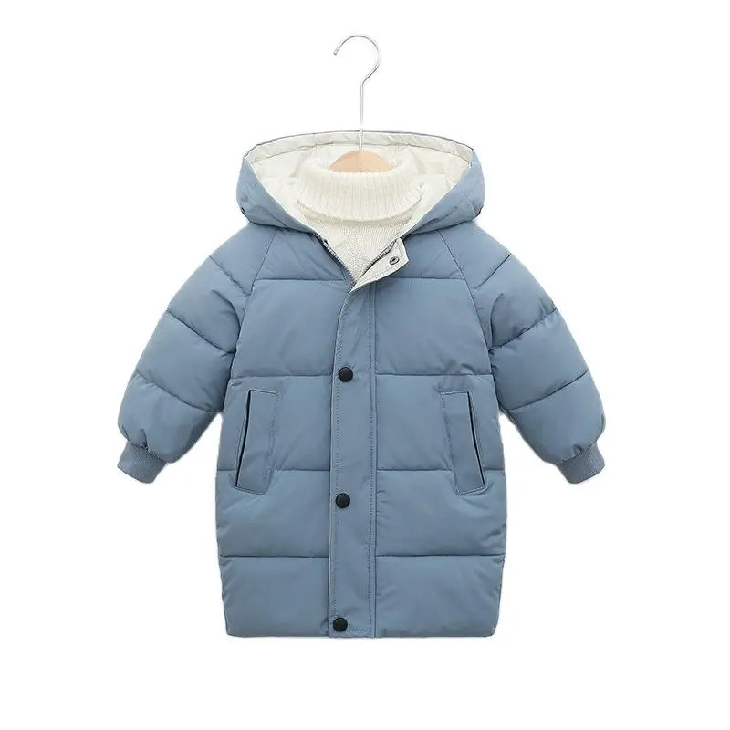 Kids Hooded Puffer Parka Coat – Warm Winter Jacket for Boys & Girls