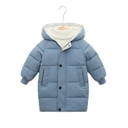 Kids Hooded Puffer Parka Coat – Warm Winter Jacket for Boys & Girls