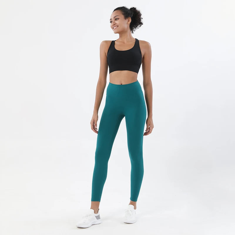 Women's Nylon Yoga Set – Sports Bra & Leggings 2-Piece