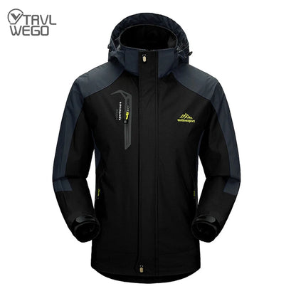 Men's Outdoor Hiking Windbreaker Jacket – Waterproof Hooded Coat