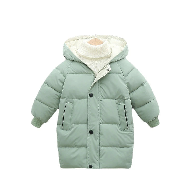 Kids Hooded Puffer Parka Coat – Warm Winter Jacket for Boys & Girls