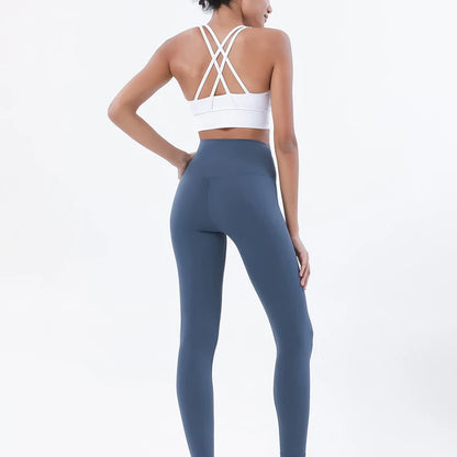 Women's Nylon Yoga Set – Sports Bra & Leggings 2-Piece