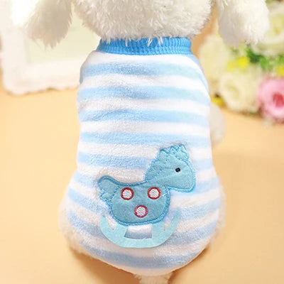 Winter Dog Vest Sweater for Small Dogs & Cats – Warm Flannel Jacket