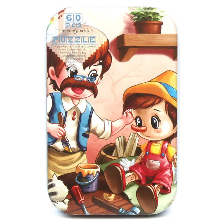 60-Piece Wooden Jigsaw Puzzle for Kids – Cartoon Ocean Animals