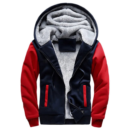 Men's Fleece-Lined Camouflage Winter Hoodie Jacket