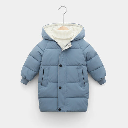 Kids Hooded Puffer Parka Coat – Warm Winter Jacket for Boys & Girls