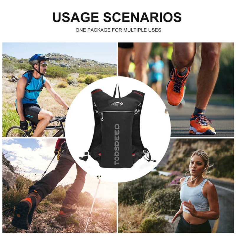Hydration Running Vest Backpack with Water Bladder – 5L Ultralight