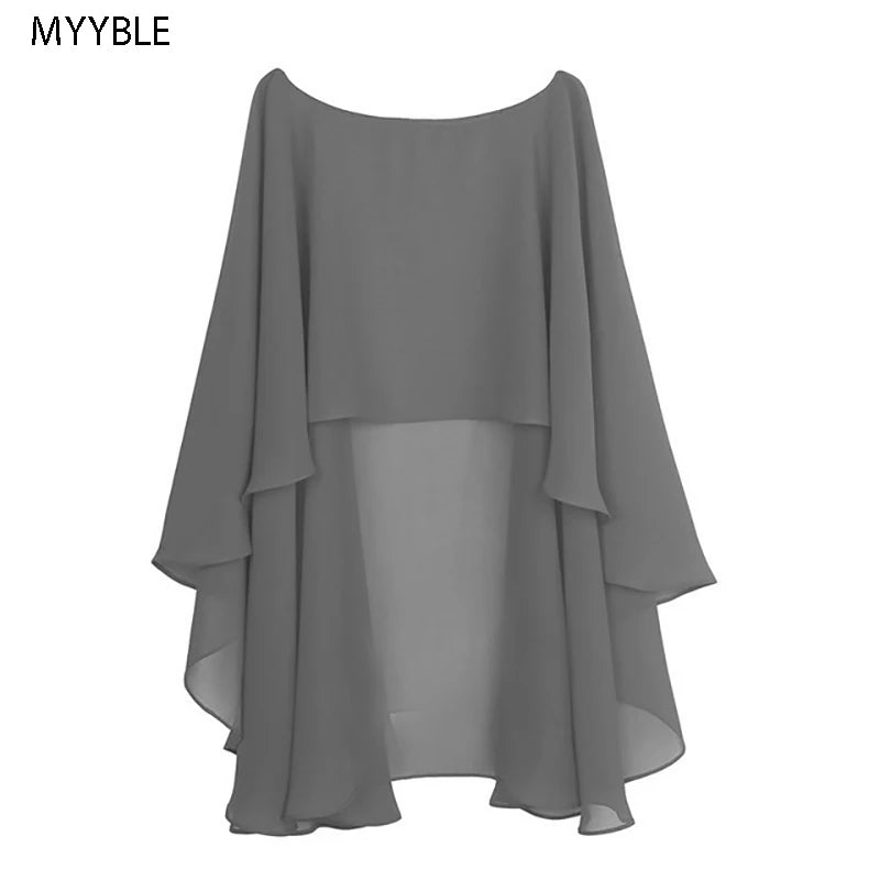 Women's Chiffon Bridal Bolero Shrug – Wedding Cape & Shawl