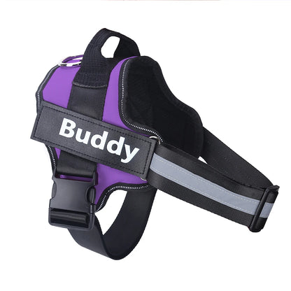 Personalized No-Pull Dog Harness – Reflective Breathable Vest for Small to Large Dogs