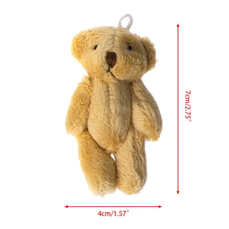 Mini Kawaii Teddy Bear Plush Toys – Set of 5 Pearl Velvet Stuffed Dolls