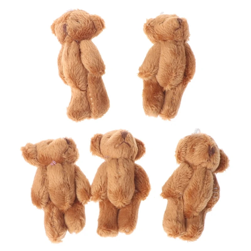 Mini Kawaii Teddy Bear Plush Toys – Set of 5 Pearl Velvet Stuffed Dolls