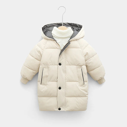 Kids Hooded Puffer Parka Coat – Warm Winter Jacket for Boys & Girls