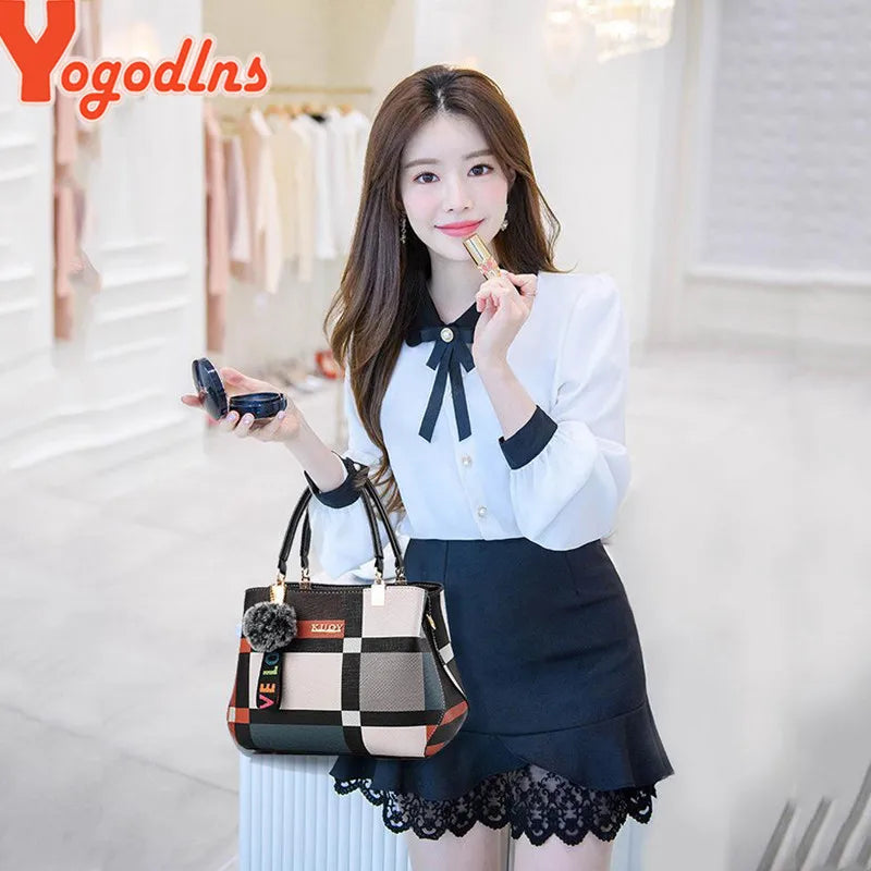 Plaid Luxury Handbag for Women – Designer Shoulder & Crossbody Bag