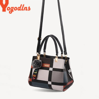 Plaid Luxury Handbag for Women – Designer Shoulder & Crossbody Bag