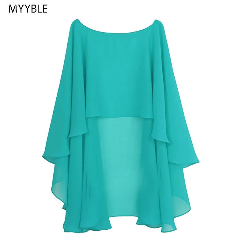 Women's Chiffon Bridal Bolero Shrug – Wedding Cape & Shawl