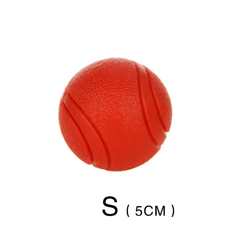 Rubber Dog Ball Toy – Bite-Resistant Solid Ball for Puppies & Large Dogs (S–XL)