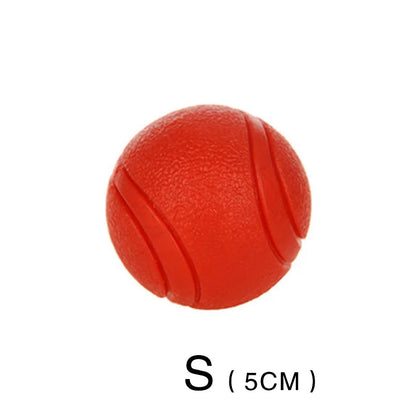 Rubber Dog Ball Toy – Bite-Resistant Solid Ball for Puppies & Large Dogs (S–XL)