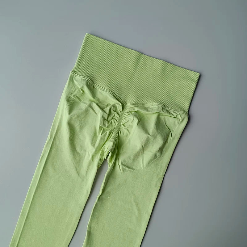 Seamless High-Waist Yoga Leggings – Scrunch Butt Lift Pants for Women