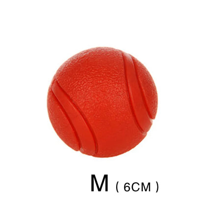 Rubber Dog Ball Toy – Bite-Resistant Solid Ball for Puppies & Large Dogs (S–XL)