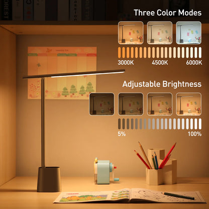 Baseus Led Desk Lamp Eye Protection Study Dimmable Office Light Foldable Table Smart Adaptive