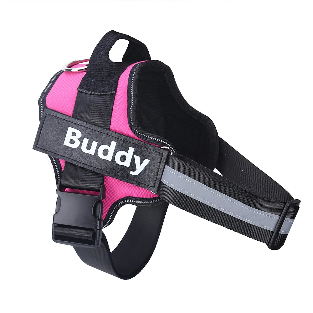 Personalized No-Pull Dog Harness – Reflective Breathable Vest for Small to Large Dogs