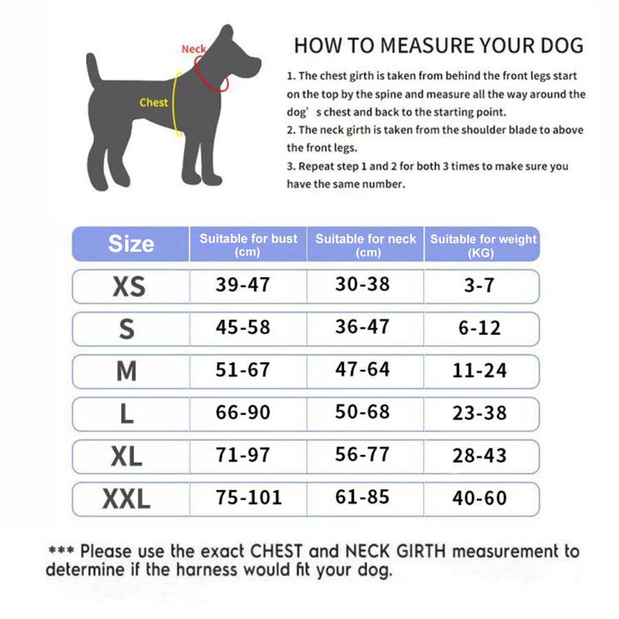 Personalized No-Pull Dog Harness – Reflective Breathable Vest for Small to Large Dogs