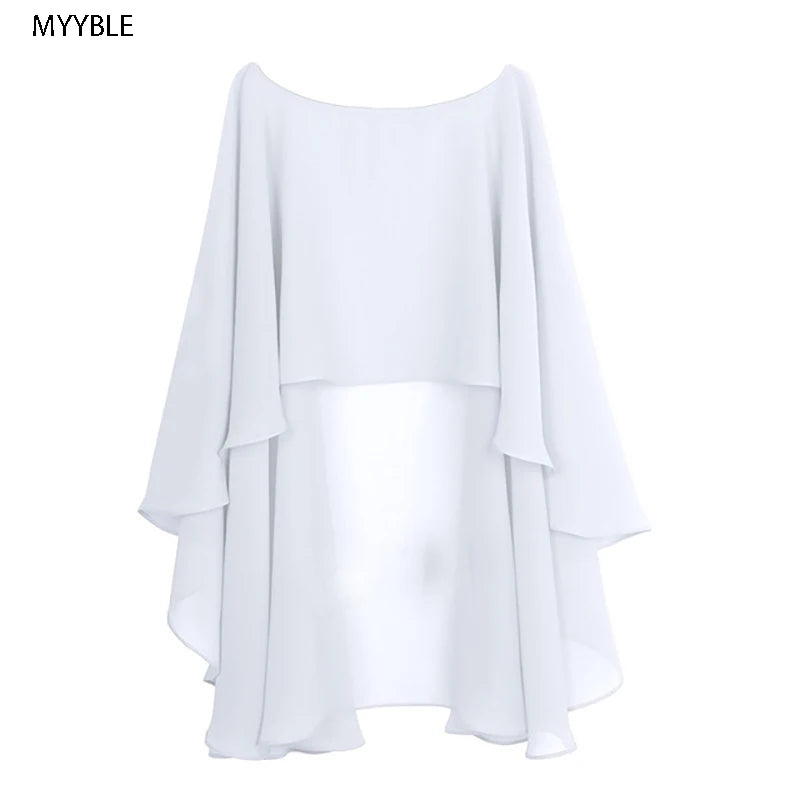 Women's Chiffon Bridal Bolero Shrug – Wedding Cape & Shawl
