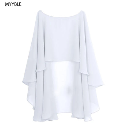 Women's Chiffon Bridal Bolero Shrug – Wedding Cape & Shawl