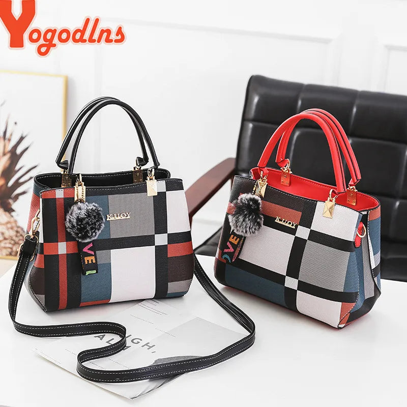 Plaid Luxury Handbag for Women – Designer Shoulder & Crossbody Bag