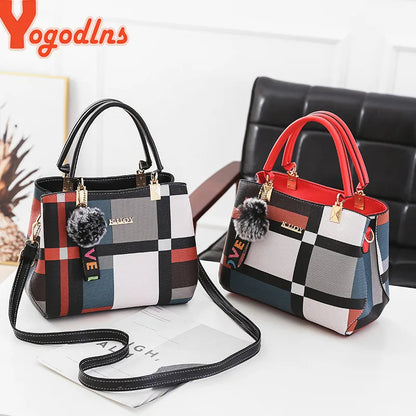 Plaid Luxury Handbag for Women – Designer Shoulder & Crossbody Bag