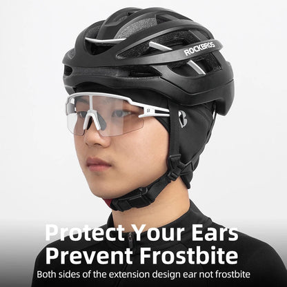 Rockbros Winter Cycling Cap – Windproof Thermal Fleece Skull Cap