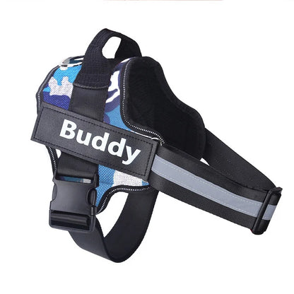 Personalized No-Pull Dog Harness – Reflective Breathable Vest for Small to Large Dogs