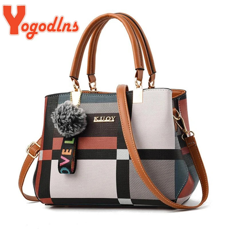 Plaid Luxury Handbag for Women – Designer Shoulder & Crossbody Bag