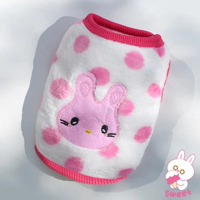 Winter Dog Vest Sweater for Small Dogs & Cats – Warm Flannel Jacket