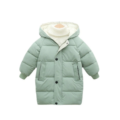 Kids Hooded Puffer Parka Coat – Warm Winter Jacket for Boys & Girls