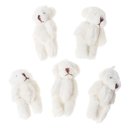 Mini Kawaii Teddy Bear Plush Toys – Set of 5 Pearl Velvet Stuffed Dolls