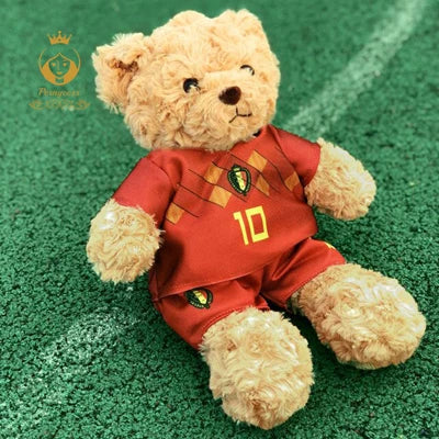 Football Player Plush Teddy Bear Doll – Soccer Star Souvenir Gift