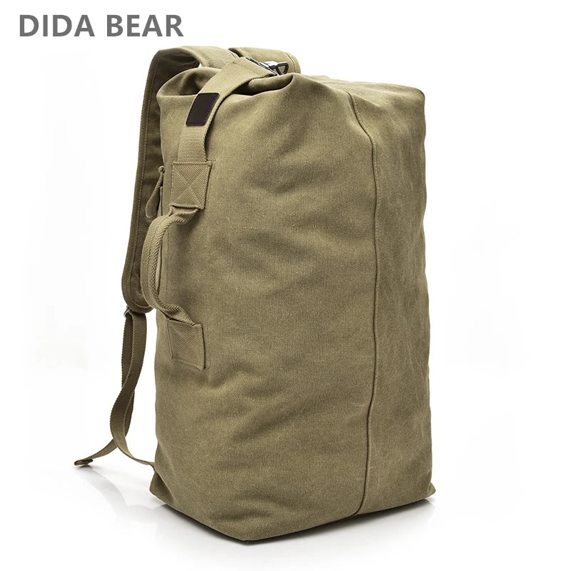 Large Canvas Travel Backpack – Men's Mountaineering Duffel Bag